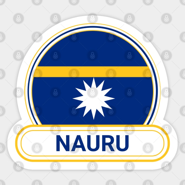 Nauru Country Badge - Nauru Flag Sticker by Yesteeyear